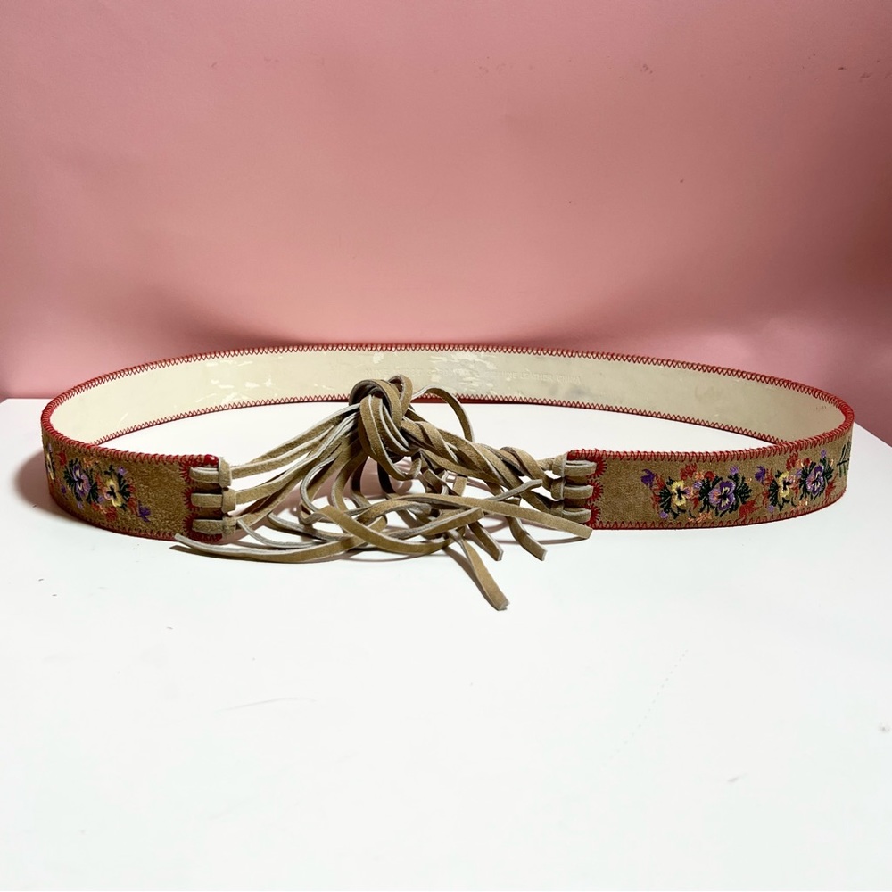 Vintage Y2K 2000s 90s floral boho tie belt